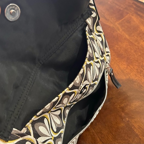 New Relic Geometric Print Canvas Faux Leather Crossbody Purse Shoulder Bag - Picture 11 of 15